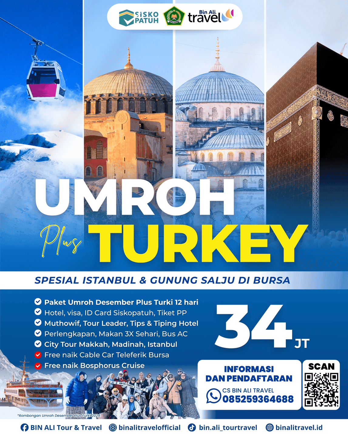 UMROH DESEMBER + TURKI ISTANBUL BURSA 2026